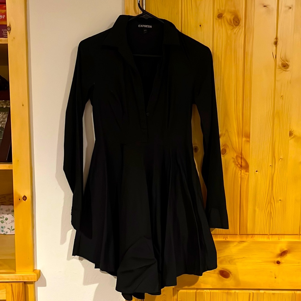 Express office dress, black, size 2